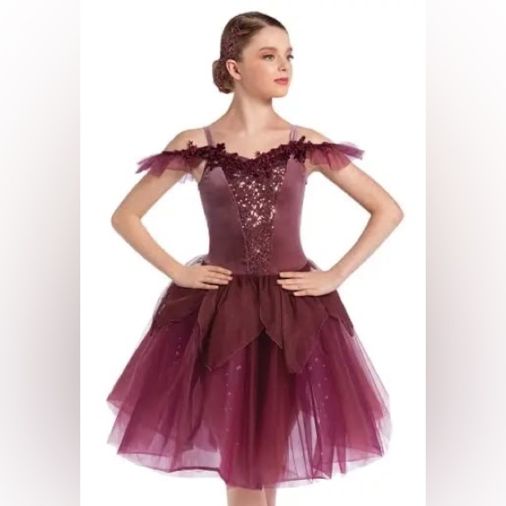 Women’s medium burgundy/pink ballet costume tutu